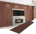 8-Pack WPC Wall Panels 108’’ x 6.3’’ 3D Slat Wall Panel Acoustic Wall Paneling by Unknown