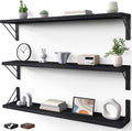 BAYKA Wall Mounted Floating Shelves, Wood Floating Wall Shelf by Bayka