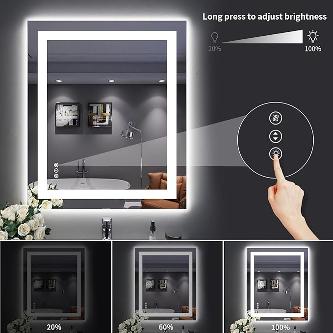 LOAAO 30X36 LED Bathroom Mirror - Image 4