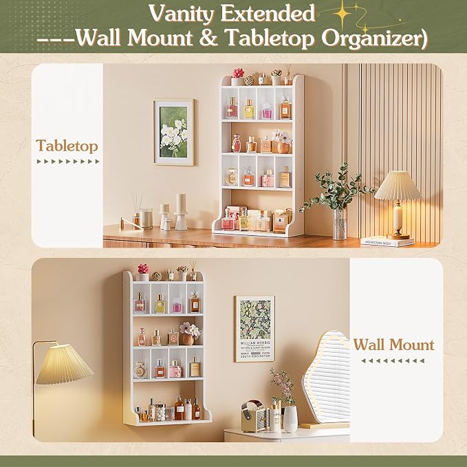 Keebofly Perfume Organizer Wall Mount & Large Cologne Display Case - Image 5