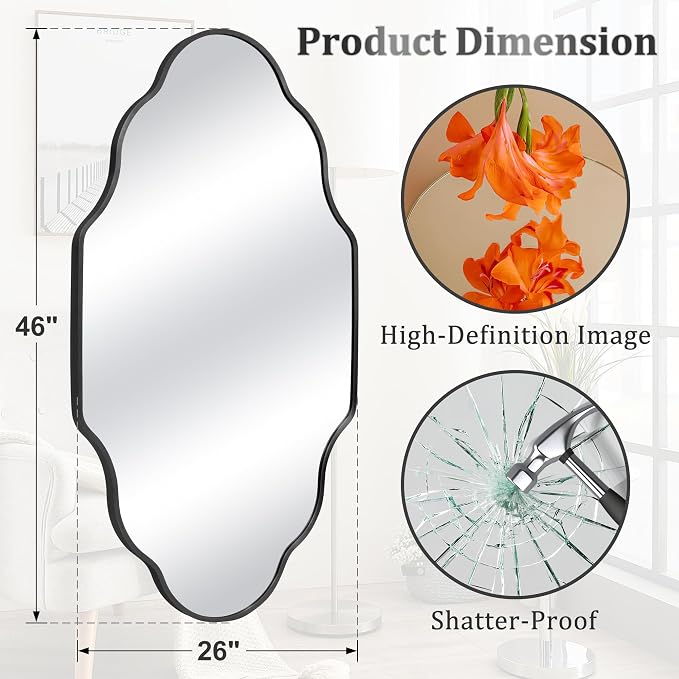 Scalloped Mirror for Bathroom - Image 2