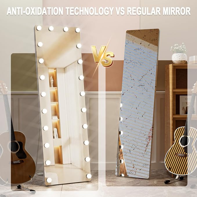 Kosmonia 64x22 Hollywood Full Length Mirror - Image 5
