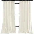 NICETOWN Ivory White Velvet Curtains 108" Length by NICETOWN