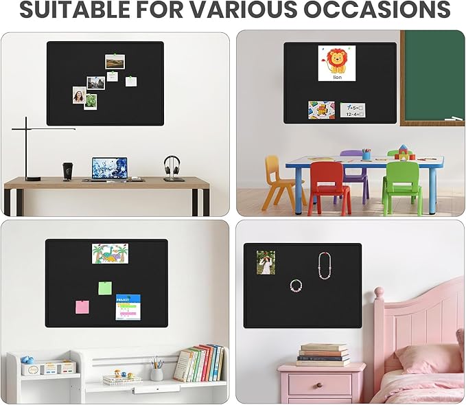 Bulletin Board - 35 x 17.5 inches Decorative Felt Pin Board - Cork Board - Image 5