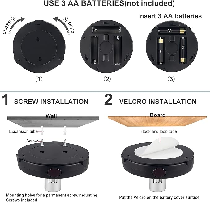 HAMVIDNE LED Spotlight, Battery Powered Picture Lights, Uplighting Indoor - Image 6