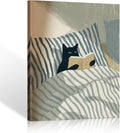 ALMLZL Funny Reading Cat Wall Art Motivational Animal Reading Canvas Poster by ALMLZL