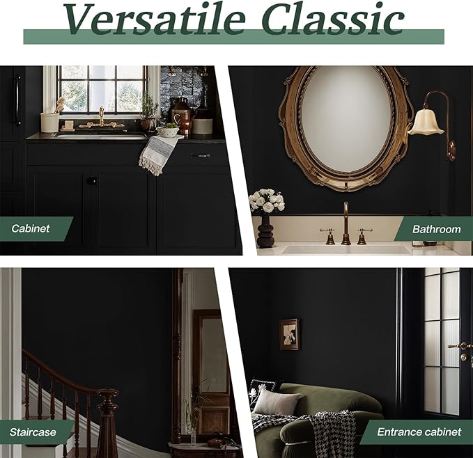 Dimoon 17.7''x118'' Peel and Stick Wallpaper Black Contact Paper - Image 5