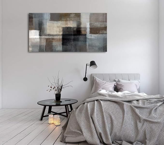 Cao Gen Decor Art A62475 Canvas Prints Abstract Wall Art Print Paintings Grey - Image 4