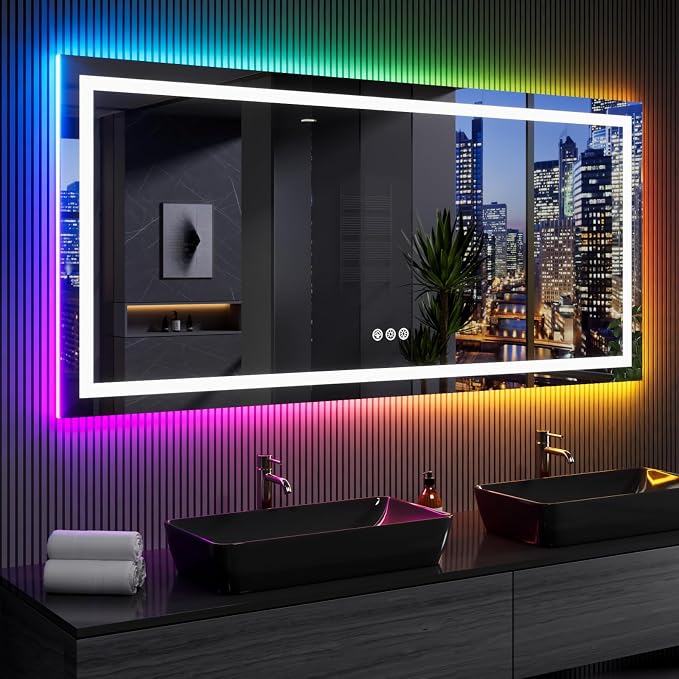 LOAAO 77"X36" LED Bathroom Mirror - Image 2