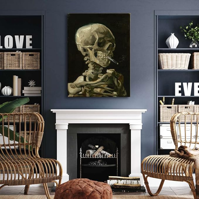 Wieco Art Canvas Wall Art Skull of a Skeleton - Image 3