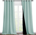 NICETOWN Aqua Blue Blackout Curtains 90 inches Long, Full Light Blocking Drapes by NICETOWN