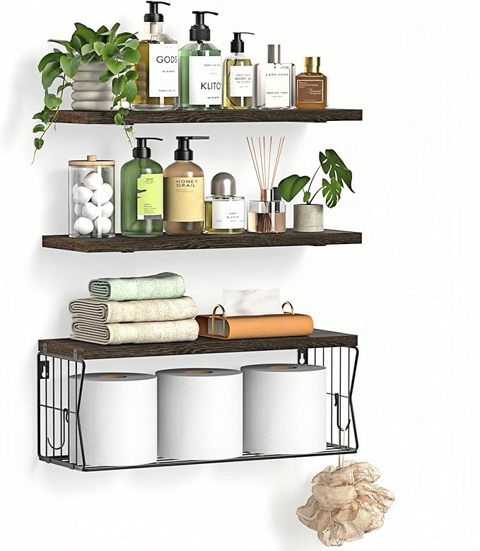 Floating Bathroom Shelves Wall Mounted by Unknown