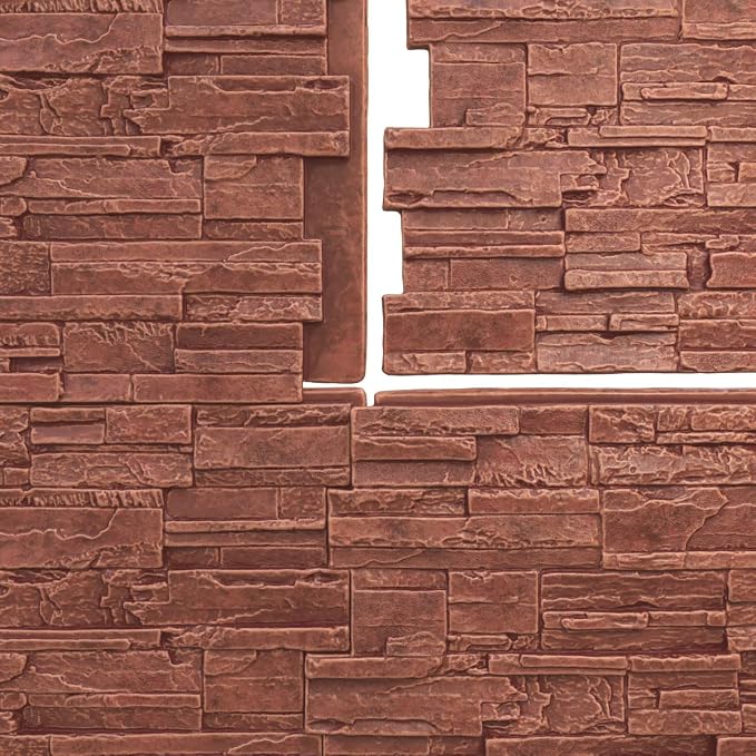 EverStone Cascade Faux Stone Panel, 48 5/8"W x 24 3/4"H x 1 1/4"D, Sun Valley - Image 9