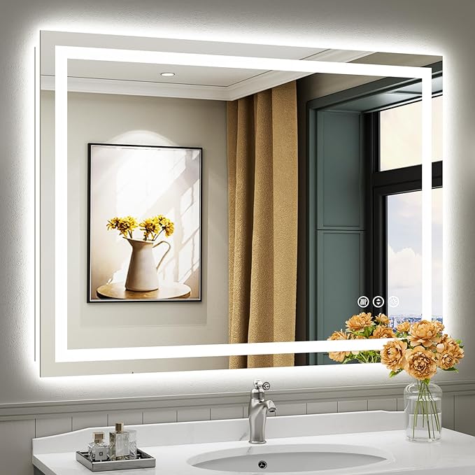 Briivue 48x36 Inch LED Bathroom Mirror by Briivuemodernmirrors