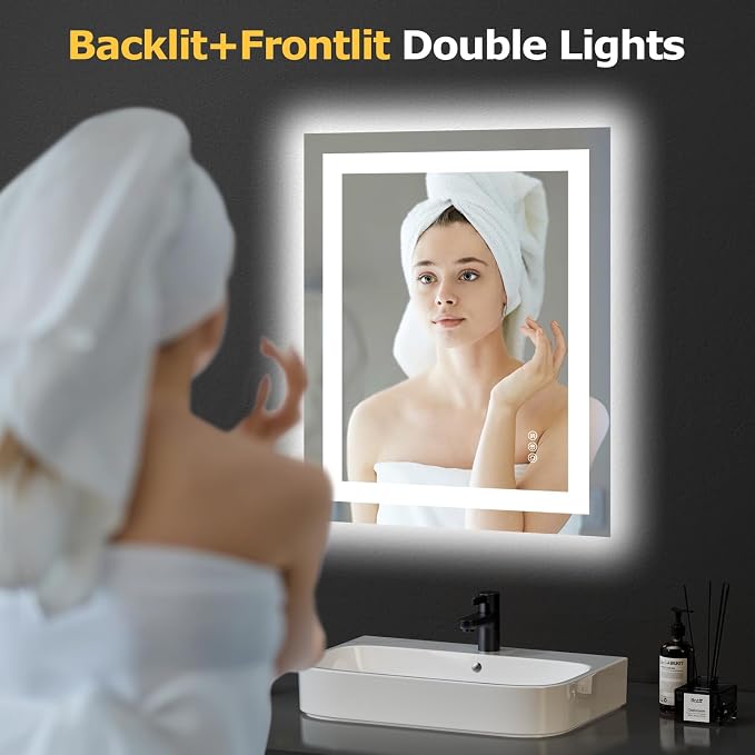 Hivone 24X30 LED Bathroom Mirror - Image 2