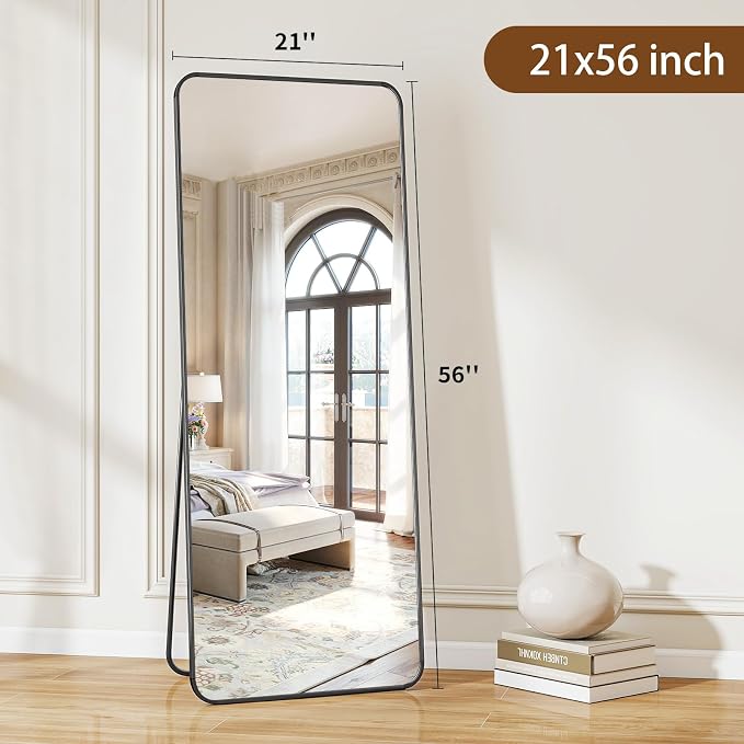 BEAUTYPEAK Black Full Length Mirror, Suitable - Image 6