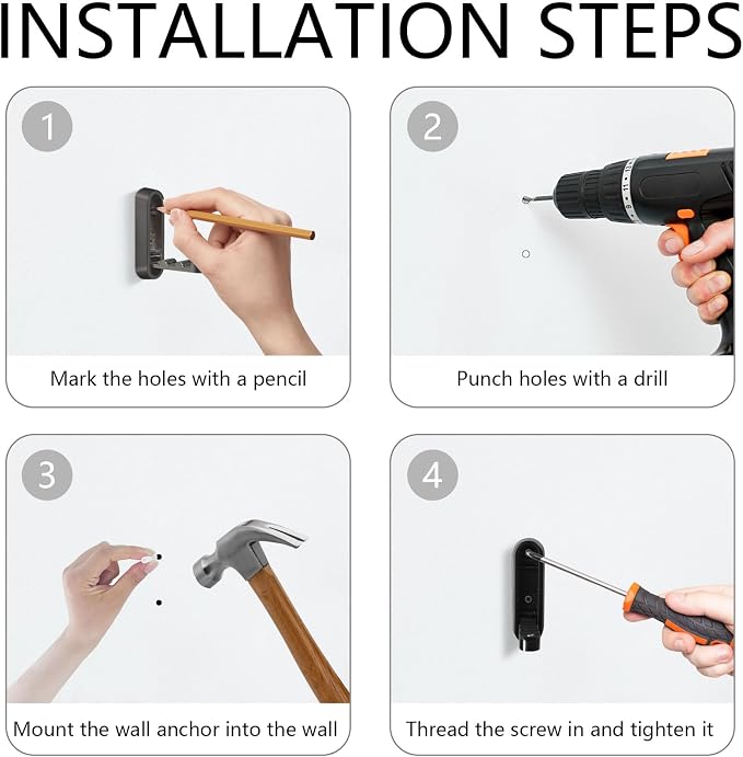 2PCS Foldable Wall Hooks, Heavy Duty Zinc Alloy Folding Wall Hooks, Folding - Image 5