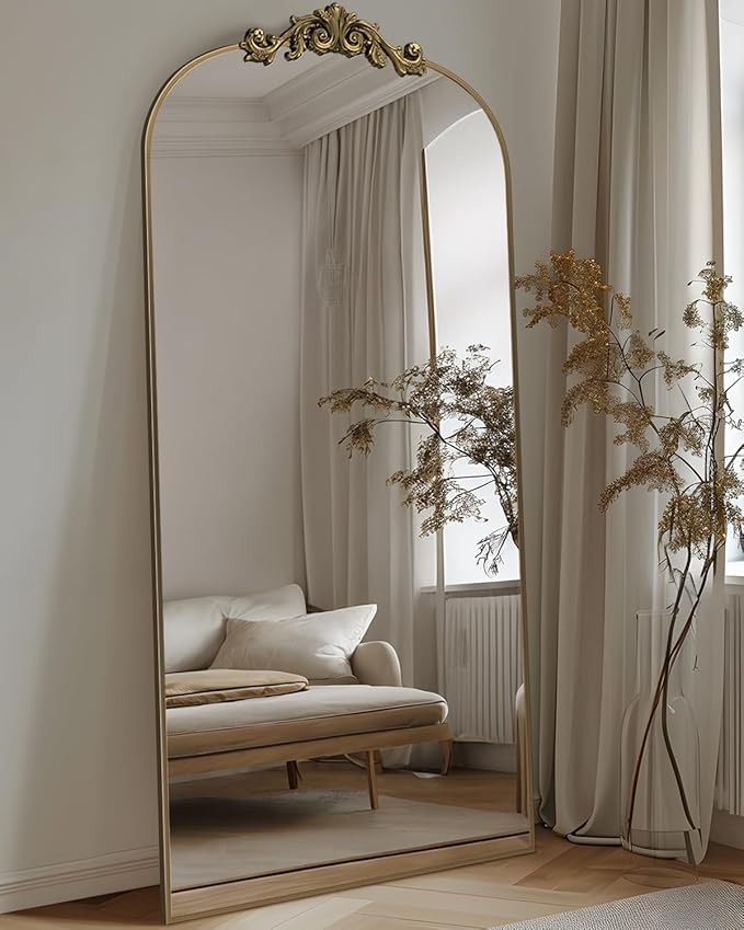 Antok Arched Full Length Mirror, Standing/Wall Hanging Large Mirror - Image 2