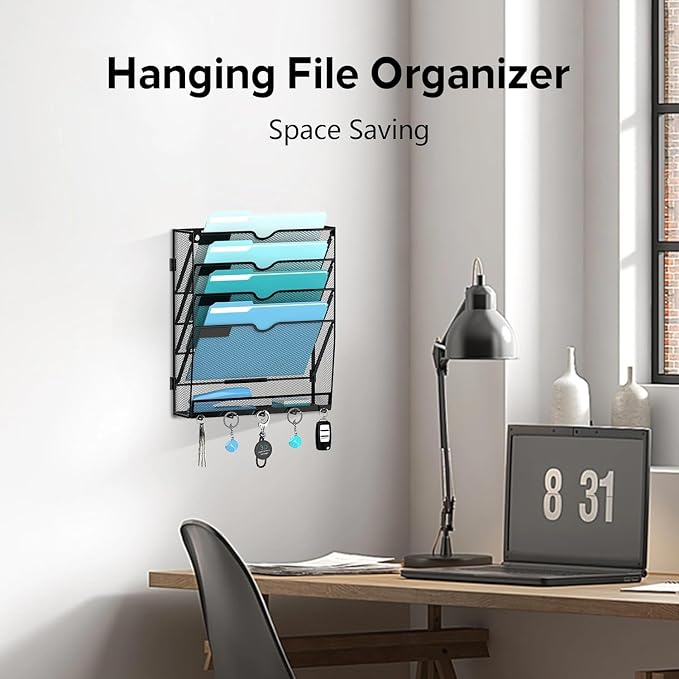 2 Pack 5 Tier Wall File Organizer - Image 5