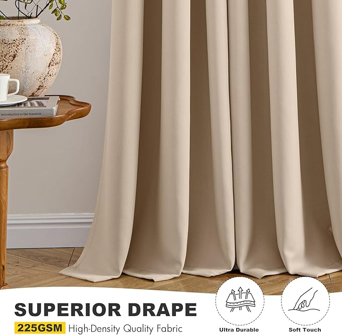 MIULEE Blackout Curtains for Bedroom Living Room 2 Panels, Thermal Insulated - Image 5