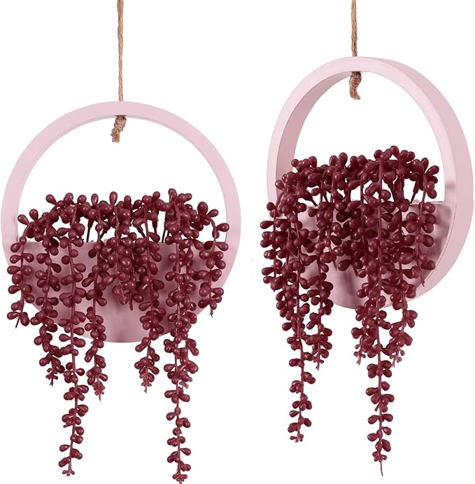 Artificial Hanging Plants Hanging Planter Fake Succulents Artificial String of by Hobyhoon