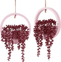 Artificial Hanging Plants Hanging Planter Fake Succulents Artificial String of by Hobyhoon