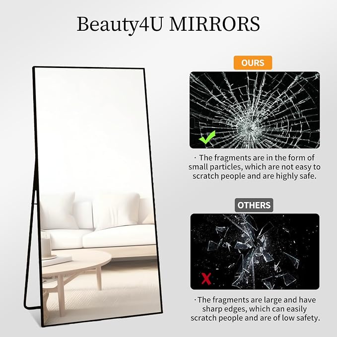 Beauty4U 65" x 24" Full Length Mirror - Image 4