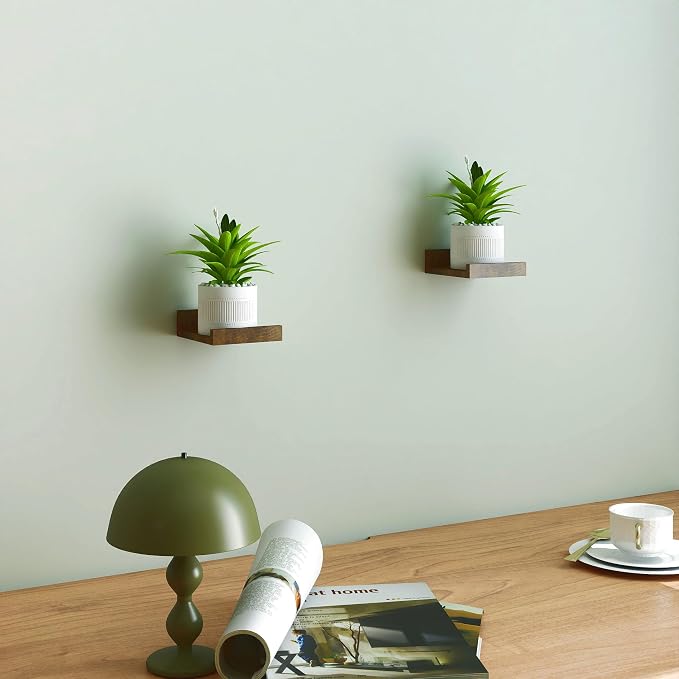 Small Floating Shelves for Wall Decor, Wall Mounted Wood Shelf for Bedroom - Image 2