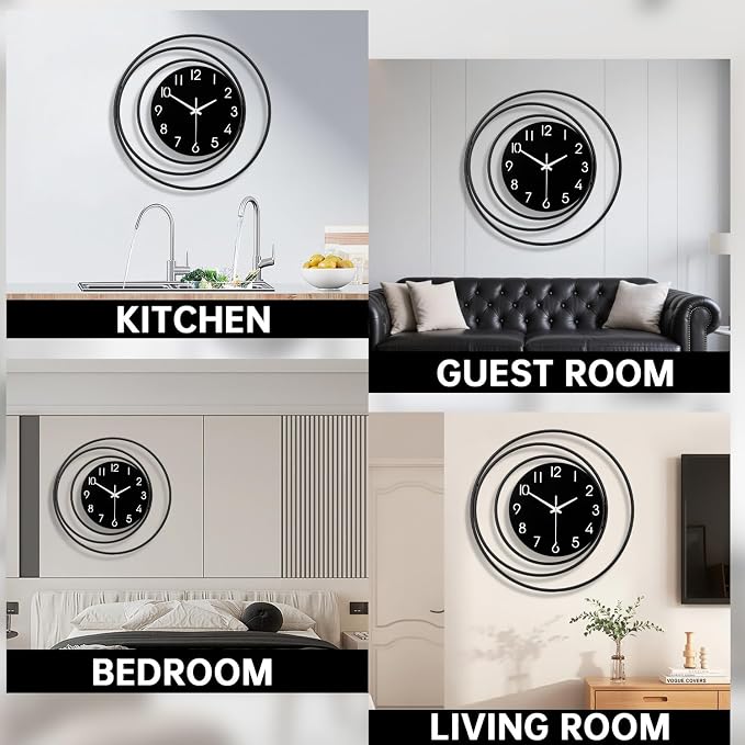 Dankeit 16inch Decorative Wall Clock, Silent Non-Ticking Quality Quartz Battery - Image 6