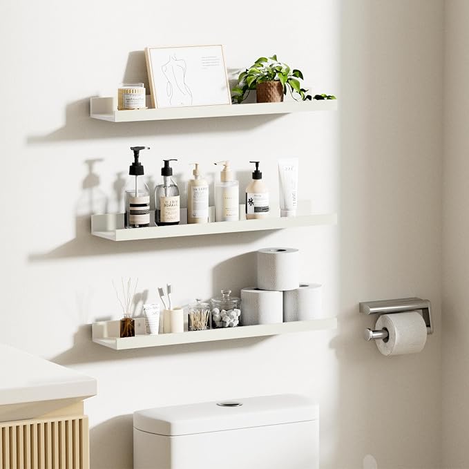 upsimples Floating Shelves for Wall, 23.6 Inch Shelves for Decor Storage Set of - Image 6