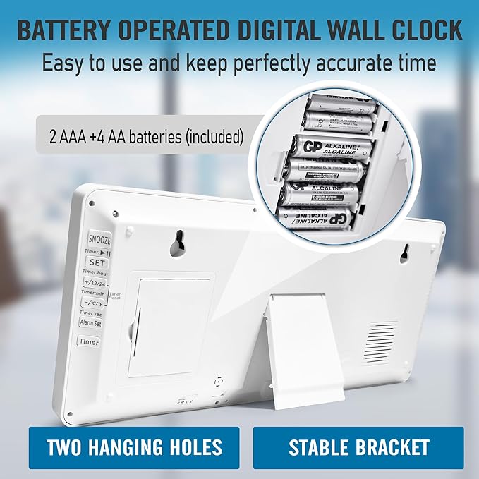 TXL 18.44" Large Amotic Digital Wall Clock - Image 7