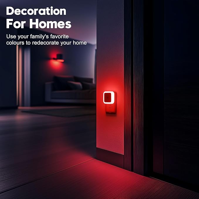 Sujeet Red Night Light, Night Lights Plug into Wall 4-Pack, Nightlight Plug in - Image 7