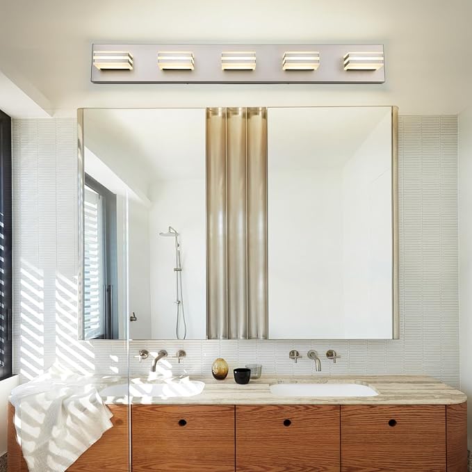 LED Wall Brushed Nickel Vanity Lights - Image 3