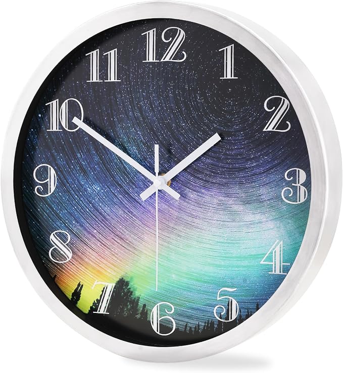Wall Clock Modern 12 Inch Battery Operated Wall Clocks by Rulart