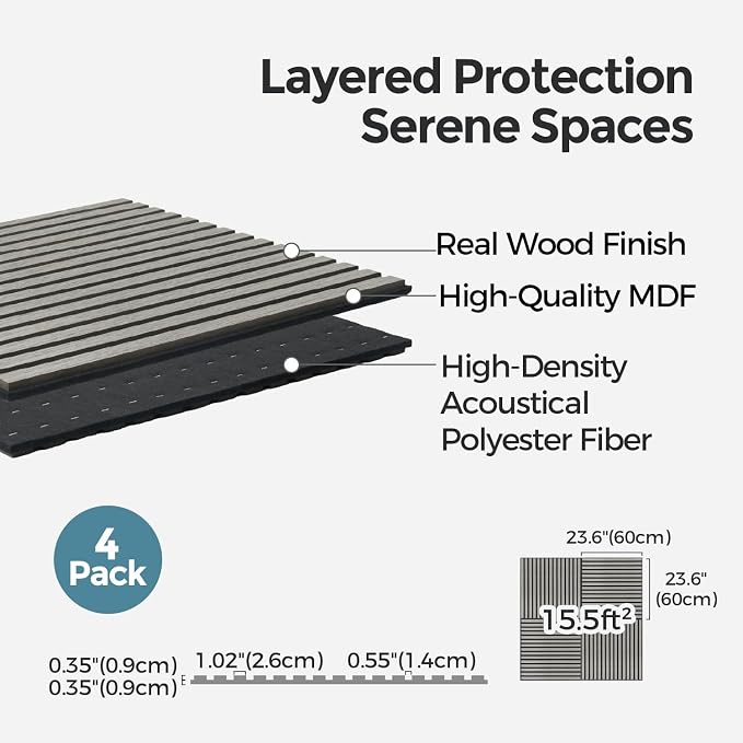 AKUMAX Acoustic Wood Slat Wall Panels-3D Slat Wall Panelling - Image 4