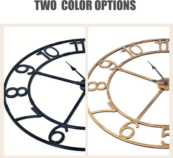 Large Wall Clock for Living Room Decor–40 Inch Silent Non-Ticking Modern - Image 7