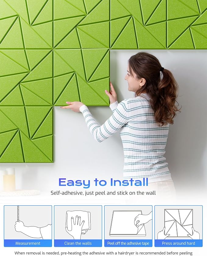 12 Pack Acoustic Panels, Sound Proof Foam Panels - Image 6