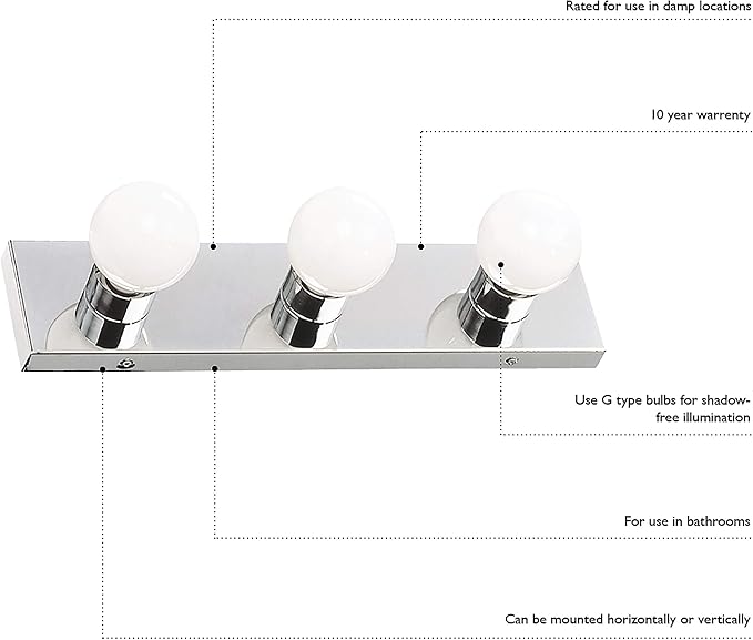 Design House 500892 4-Light Vanity Strip Light Contemporary Dimmable - Image 11