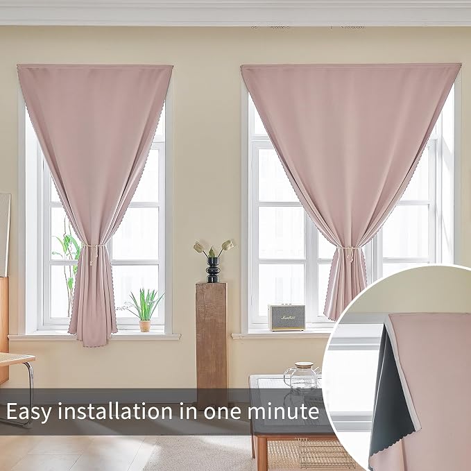 AJAZZ self Adhesive Portable 100% Blackout Curtains Simple and Easy to - Image 6