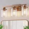 DORESshop 17 Inch Bathroom Light Fixtures, 3-Light Antique Patina Bathroom by DORESshop