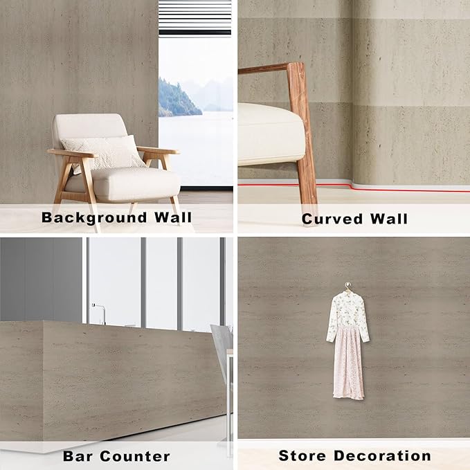 3D Wall Panels - 4PCS 47.2"x23.6" Faux Stone Wall Covering - MCM Modified Clay - Image 3