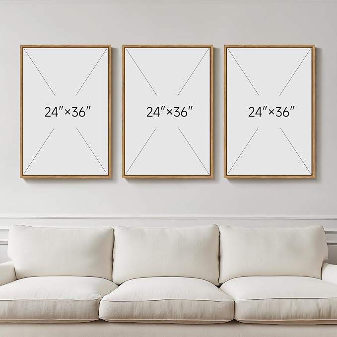 Large Framed Neutral Boho Wall Art - Image 3