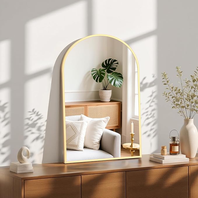 Sweetcrispy 20"x30" Arched Gold Bathroom Mirrors - Image 5