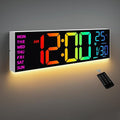 HAITANG 8 Colors Digital Wall Clock, 16.2" Large Digital Clock by ArtfulClocksBeautifulMoments