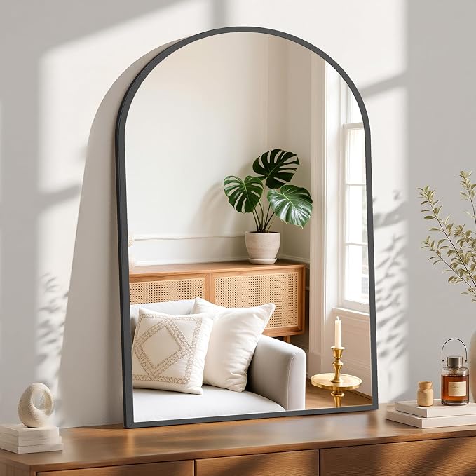 Sweetcrispy 38"x30" Arched Black Bathroom Mirrors - Image 5