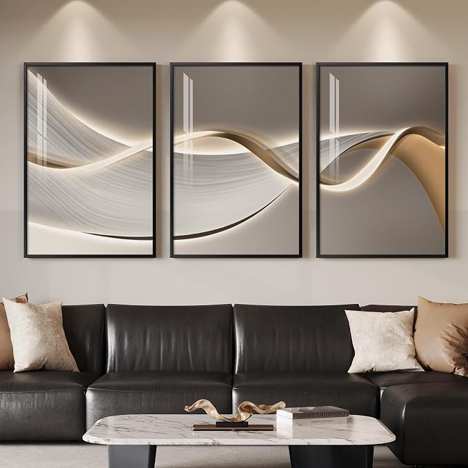 Large Framed Modern Luxury Abstract Wall Art - Image 2