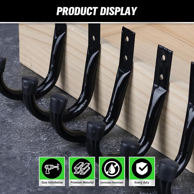 Heavy Duty Garage Storage Hooks, 6-piece Bike Hooks - Image 7
