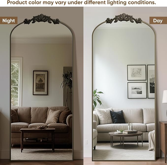 Antok Arched Full Length Mirror, Standing/Wall Hanging Large Mirror - Image 3
