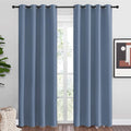 NICETOWN Stone Blue Room Darkening Curtain Panels 86" Length by NICETOWN