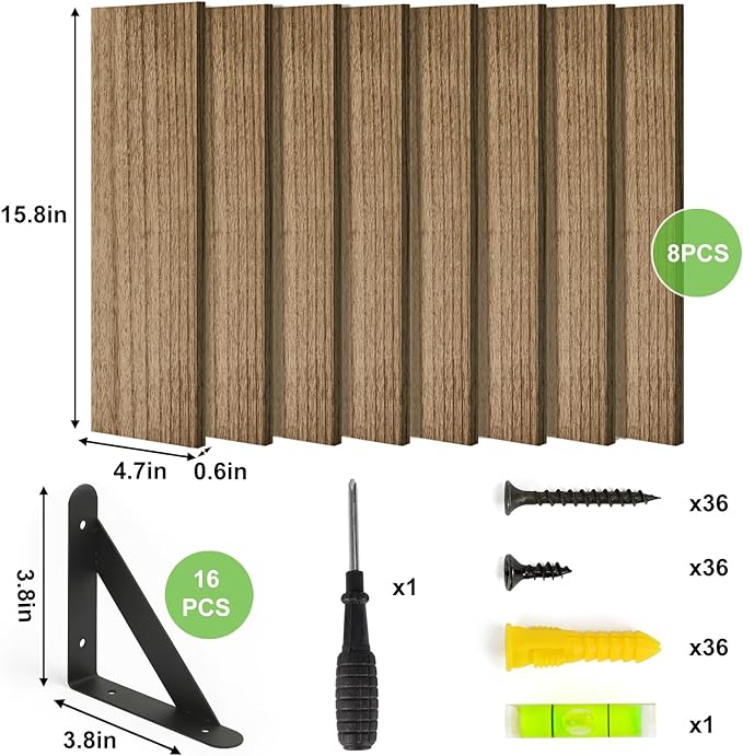 Fixwal Shelves for Room Wall, Width 4.7in Rustic Wood Wall Storage, Floating - Image 4